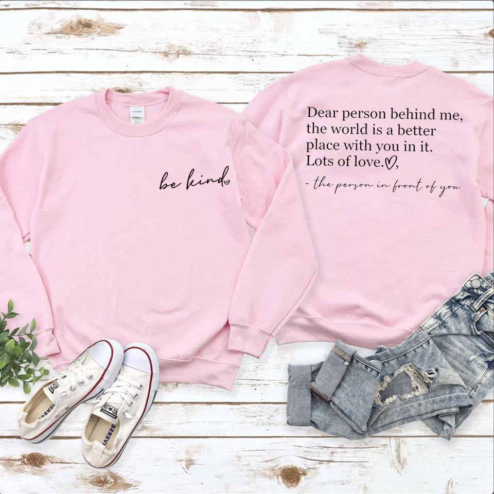 Be Kind Graphic Sweatshirt for Women - Inspirational Design